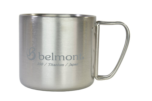 Belmont Double Wall Titanium Mug Foldable Handle 日本Belmont雙層摺柄鈦杯 350ml - belmont Hongkong